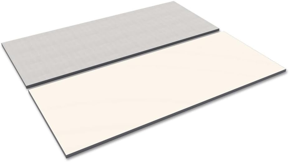 Alera Reversible Laminate Table Top, Rectangular, 71.5w X 29.5d, White/Gray