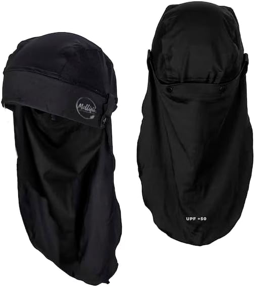 Skull Cap w/Removable Neckguard, Black, One Size, Mfr: MCUH01010021-A