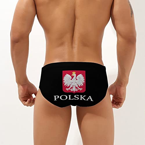 Patriotic Polish Polska Flag Men's Swimsuit Brief Bikini Swimwear Underwear Shorts Bathing Suit2