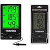 Termómetro Higrómetro Digital Para Cultivo Interior | Sonda De 2.5 M | Pantalla LED Verde Grande | Mide Temperatura Y Humedad | Ideal Para Indoor O Hidroponía