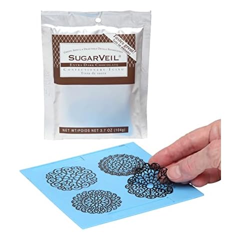 SugarVeil Medallion Topper Mat with Chocolate SugarVeil Icing Cover