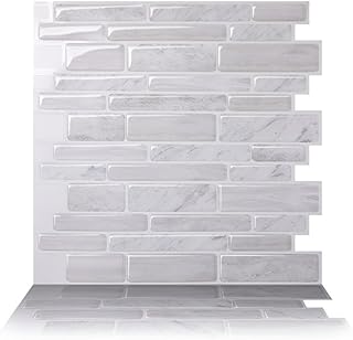 Tic Tac Tiles Peel and Stick Self Adhesive Removable Stick On Kitchen Backsplash