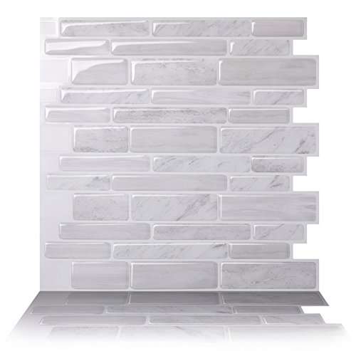 Tic Tac Tiles Peel and Stick Self Adhesive Removable Stick On Kitchen Backsplash