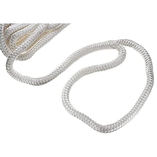 Seachoice Double-Braid Nylon Dock Line w/Eye Splice, Pre-Shrunk, Heat Stabilized, 5/8 in. X 25 Ft., White by SEACHOICE - Image 2