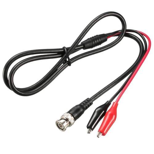 BNC zu Krokodilklemmen Messleitungen, 2 Stück Krokodilklemmen Stromwandlerkabel 1 M P1011 Splitter BNC Stecker Oszilloskop Messkabel, Für Elektronikverkabelung Und Reparatur