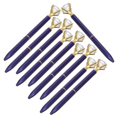 Stylos fantaisie pour presents et bureau lot de 12 stylos en métal bleu roi et encre noire