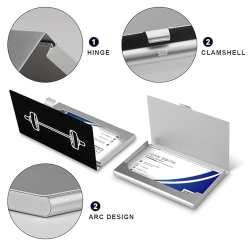 Dumbbell Weight Lifting Business Card Holder Slim Credit Case Pocket Name Case Wallet for Men Women4