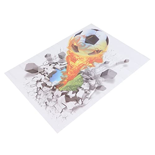 3 Dimensional Soccer Wall Wall Sticker, Self Adhesive Wall Sticker Sticker, Football Break Through T