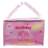 ANDRESLAD Bolsa Térmica Plegable para Alimentos 36x36x22 Cm Bolsa Aislante Portátil Rosa para Picnic Playa Camping y Viajes Aislada Cierre Seguro