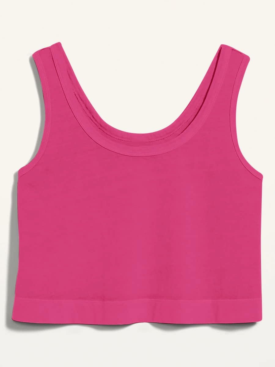 Aoysky Womens Cotton Crop Tops Casual Loose Tank Top Sleeveless Basic Cropped Athletic Yoga Workout Shirt - Image 4