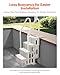 VEVOR Swimming Pool Ladder, 4-Step Double Handrails Stairs with Non-Slip Heavy Duty Steps, Max Load Capacity 400 lbs, for 48-54 in Inground & Above-Ground Pools of Any Decking Surface, Milk White