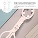 HEALSOPTHY 2pcs Bottle Clamp Feeder Tong for Babies Anti-slip High Temperature Resistant Wide Mouth Bottle Tongs Feeding Tool and Handling Pink Blue