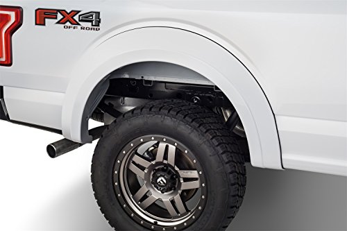 Bushwacker Extend-A-Fender Extended Front & Rear Fender Flares | 4-Piece Set, Black, Smooth Finish | 20936-02 | Fits 2015-2017 Ford F-150 Styleside (Excludes Models with Tech Package)