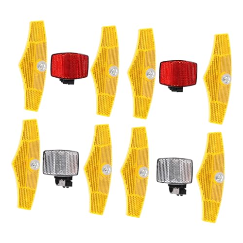 EXCEART 12個前後用スポークおよびホイールリフレクター 工具不要で簡単装着 全天候対応の製反射アクセサリーで夜間走行の 性向上