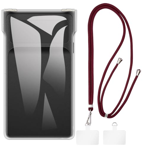 Shantime �P�[�X�ƃN���X�{�f�B�X�g���b�v�Z�b�g Sony NW-WM1AM2 �Ƃ̌݊������� �g�уJ�o�[�Ƌ����o�b�N���t�������\�l�b�N�X�g���b�v�����2���̃p�b�`�t��(�N���A + ���b�h)