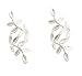 S925 Sterling Silver Leaf Non Piercing Ear Clip Cuff Wrap Earrings(1 Pairs)