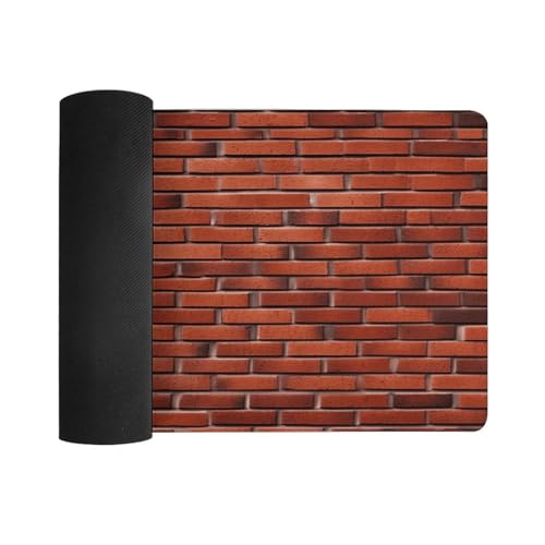 Red Brick Wall Desk Pad alfombrilla grande impermeable miniatura 3