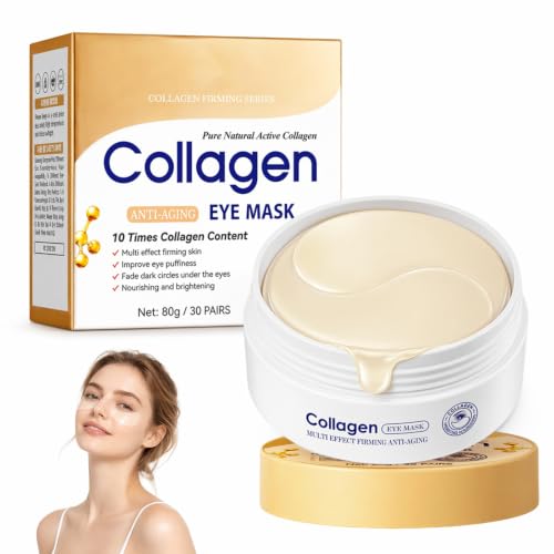60 Piezas Parches Ojos Colágeno Hidrogel,Mascarilla Contorno de Ojos para Ojeras y Bolsas,Parches Hidratantes para Ojos,Eye Patches Antiedad,Tratamiento Refrescante para Mujer y Hombre,80 g