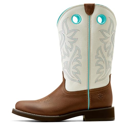 ARIAT ARIAT Women's Elko Western Boot, White Icing/Dark Cottage, 7.5