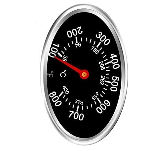 Indicateur de chaleur ovale acier inoxydable pour barbecue Aussie Brinkman