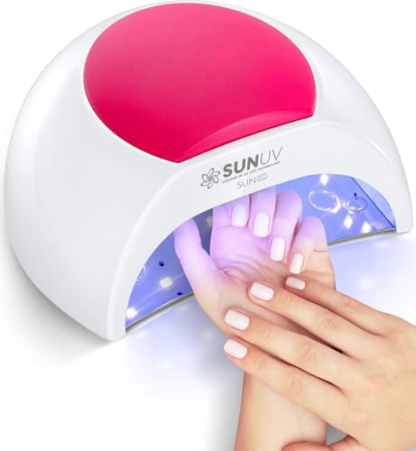 SUNUV Lámpara Secadora de Uñas, Profesional LED UV Lampara Uñas de Gel, Curado Luz en 4 modos para tiempo 10s, 30s, 60s y 90s