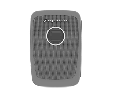 Image of Frigidaire Mini Personal Fridge Cooler, 4L Capacity Chills Six 12 oz Cans, Portable & Compact, AC Plug & 12V Car Charger – GREY, BUILT IN BLUETOOTH SPEAKER