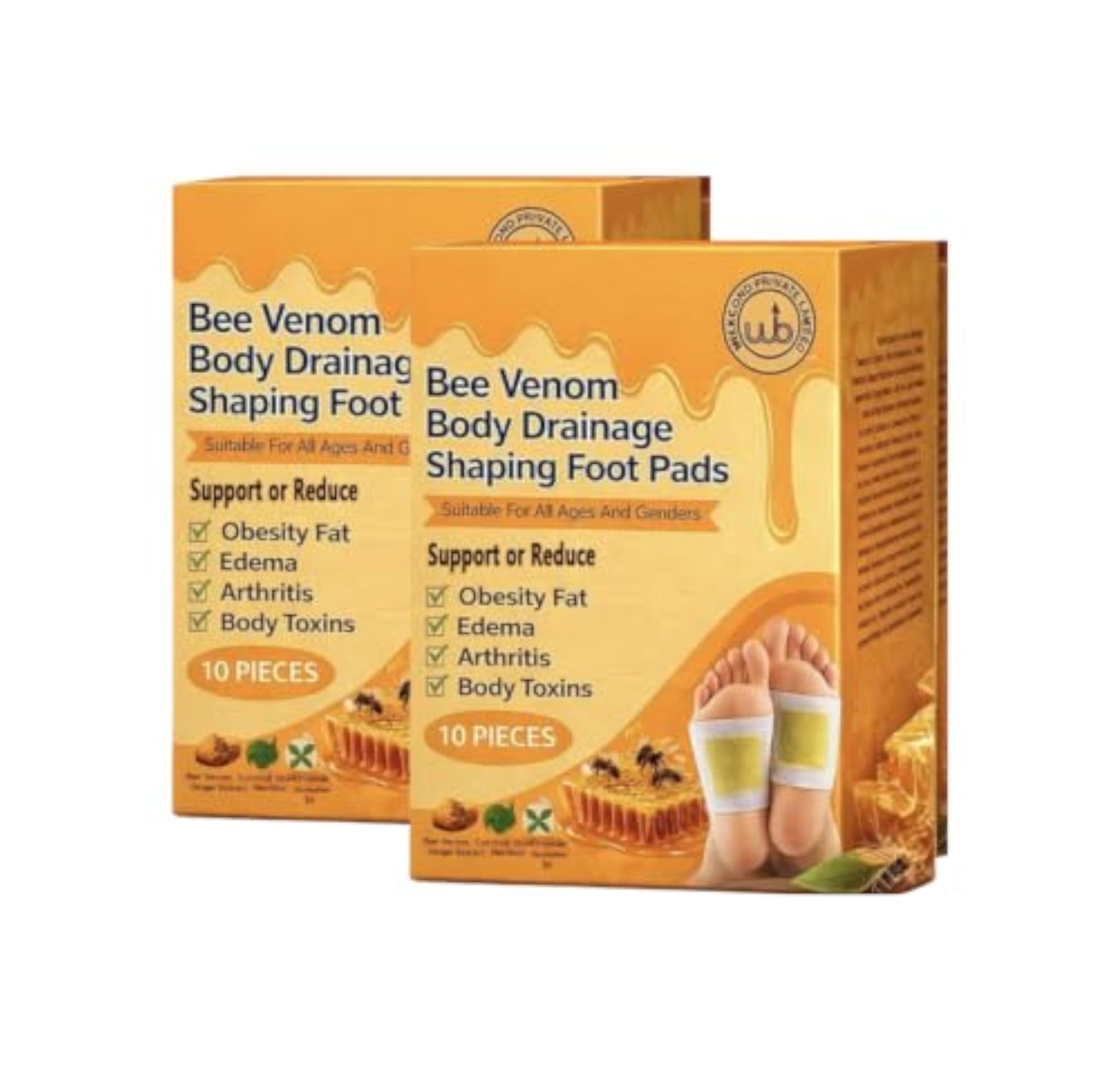 Body Drainage Shaping Foot Pads with Green Tea Extract