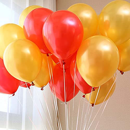Image of 100 pcs 5 inch Pearl Ruby Red Premium Latex Balloons - Great for Kids, Adult Birthdays, Weddings, Baby Showers, Water Fights, or Any Celebration