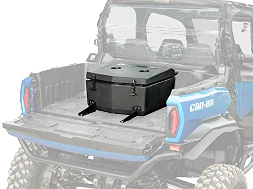 SuperATV Water Resistant Rear Insulated Cooler/Cargo Box for 2021 Can-Am Commander 1000 | Sealed Lid Keeps Ice In and Mud Out | Built-in Threaded Drain Plug | Heavy-duty Latches