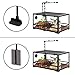 WACOOL Adjustable Terrarium Stand Pack of 2, 2 IN 1 Reptile Light Stand for Dual Reptile Fixtures, Reptile Lamp Stand Height Adjustable 11.8IN to 23.6IN, Max. 4 Bulbs Supported