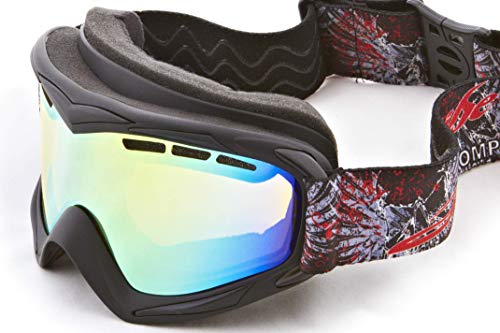 Matte Black Water Sport Helmet Goggles | Deep Set Narrow Floating Frame | Revo Lens + Case | Jet Ski Goggles Sport Designed For Kite Boarding, Surfer, Kayak, Pwc Racing #TOP5