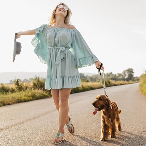 Image of Ecetana Womens Wedge Flip Flops: Orthopedic Cushion Non Slip Sandals - Comfortable Walking for All Day - Stylish Flower Adjustable Thong Sandals for Summer Casual Outing