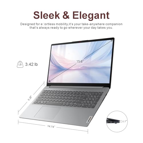 Image of Lenovo IdeaPad 15.6 inch Laptop Computer for Business and Student | Intel Core | 1 Year Office 365 | 36GB RAM | 1TB SSD + 128GB eMMC | 1TB Cloud Storage | 11HR Battery | Win 11 | WOWPC Recovery USB