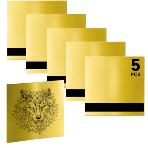 Bocolon 5PCS Laser Engraving Double Color ABS Plastic Sheet,Two-Tone Laserable