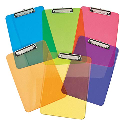 Fun Express Rainbow Clipboards - VBS Vacation Bible School Supplies/Decor - 6 Pieces - Educational and Learning Activities for Kids