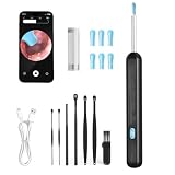 Otoscopio 1080P HD 3,5mm Pulizia Orecchie Otoscopio Impermeabile IP67 con Fotocamera a 360° Pulisci Orecchie con 6 Luci LED Compatibile con iPhone e Android