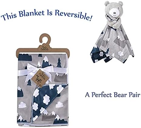 Miniatura 6 de Manta Snuggler de Minky con Animal para Niños, Bebés, Niños, Niñas, Manta de Seguridad Neutral de Género con Animal de Peluche (Oso de Nieve Amado