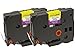 Produktbild 2x TZe231 TZe 231 Schwarz auf Weiß 12mm x 8m Schriftband-Kassetten kompatibel für P-Touch PT-1000 1005 1010 3600 9600 D210 D210VP D400 D450VP D600VP E100 H101C H101GB H105 H110 H300 P700 P750W