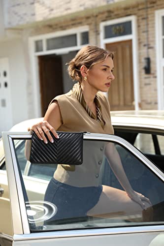 Image of befen Genuine Leather Wristlet Clutch Wallet Purses Small Crossbody Bags for Women with RFID Blocking Card Slots