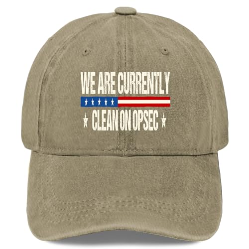 We are Currentlys Clean on OPSEC Workout Hats for Men Low Hats for Men's Light Weight Caps Sun Cap