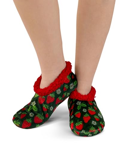 Image of Lazy One Fuzzy Feet Slippers for Women, Cute Fleece-Lined House Slippers, Cute Slipper Socks