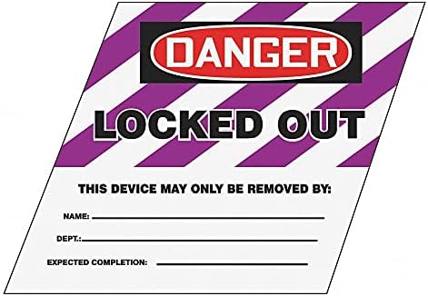Accuform Ball Valve Lockout Label, 1 In. H, 1 In. W - KDD491PR