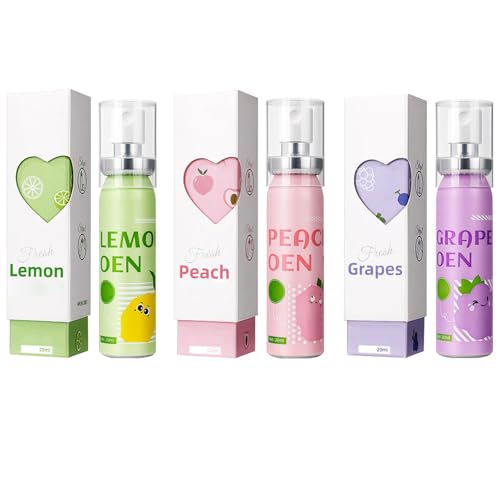 Spray Bucal Mal Aliento,Ambientador Bucal en Spray Boca Fresca,Spray para el Cuidado Bucal,Spray de Aliento Fresco de Frutas,Spray Refrescante para el Aliento,Enmascara El Mal Aliento 20ml*3PC