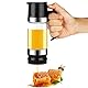 Honigspender, 350 ML Honigglas, Honigtopf Honiggläser Sirupspender Glas Für Tee, Honigtopf Mit Griff, Lebensmittelqualität Klarglas Push-Drip-Glas Für Honig, Sirup, Marmelade, Kaffee, Tee, Schwarz