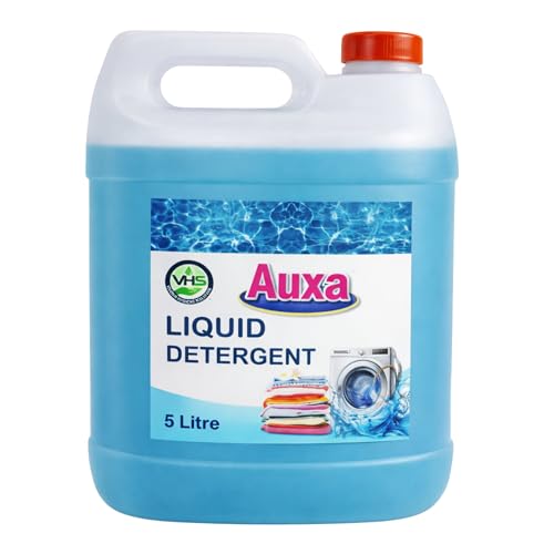 Image of AUXA Liquid Detergent | High Efficiency Laundry Liquid for Clothes | Tough Stain Remover, Deep Cleaning Formula with Long Lasting Freshness | For Machine & Hand Wash (5Ltr)