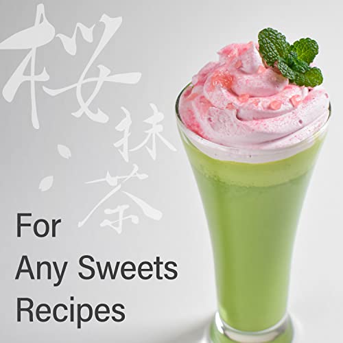Matcha Green Tea Powder With Cherry Blossom Tea, Japanese Drinks, Japanese Food, Culinary Grade, 100G【Yamasan】 #TOP3