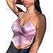 MNRIUOCII Womens Top Plissee Tie Halfter Camisole Damen ärmelloses Top Hoodie Bauchfrei