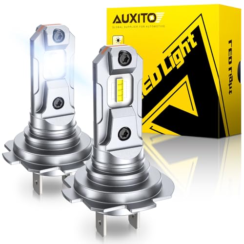 Image of AUXITO H7 Bulb - 6X Halogen Brightness 6500K White, Plug & Play Installation, No Adapters Needed, 99% Vehicle Compatible, Enhanced Night Vision