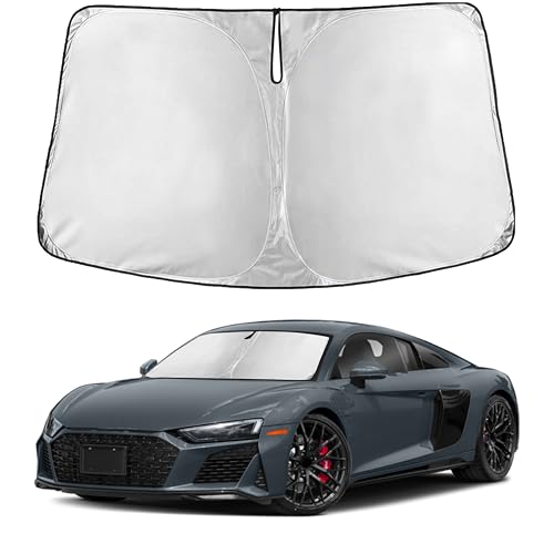 Image of EcoNour Windshield Sunshade Compatible for Audi R8 2008-2023 2024 2025, Sun Visor for Front Windshield & Window Sun Shade Cover, UV Heat Blocker & Protector, Car Accessories