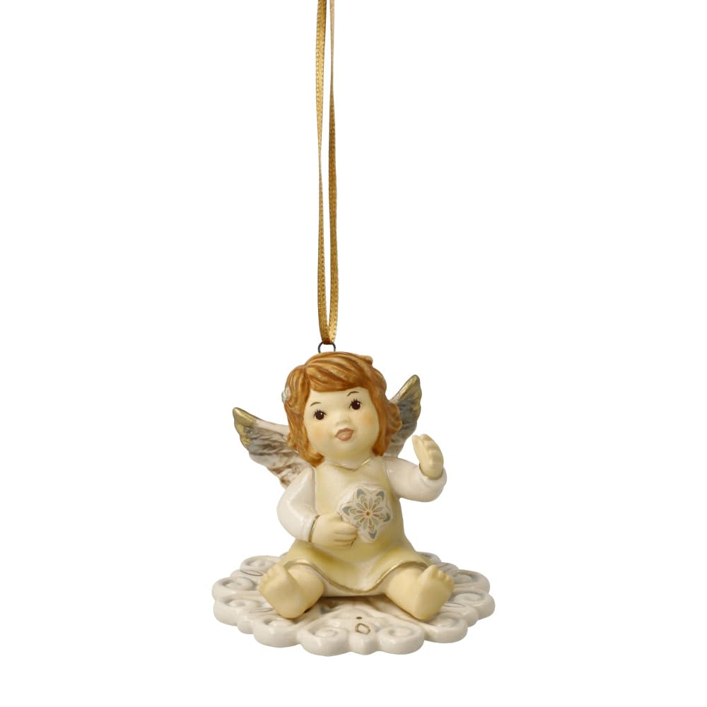 Goebel Angel Figurine On the Way to Earth Champagne Heaven Messenger Christmas